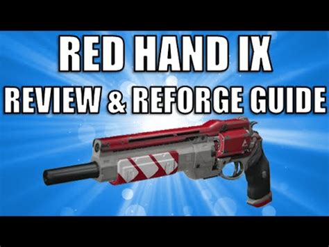 I wish we could lock the rolls. Destiny House of Wolves Red Hand IX Review & Reforge Guide! Great Legendary Hand Cannon - YouTube