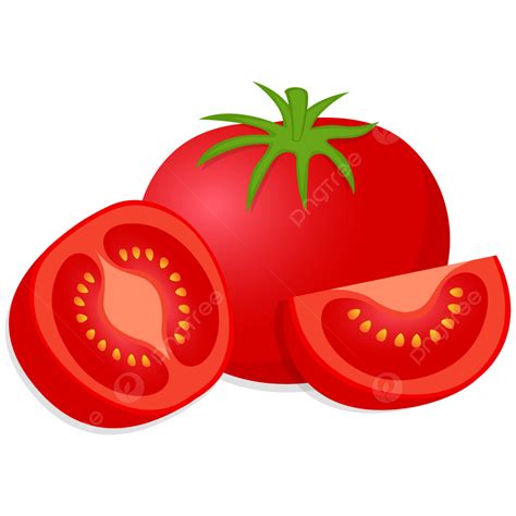 Tomate Com Fatias De Tomate Vector Clipart Png Tomate Rodelas De