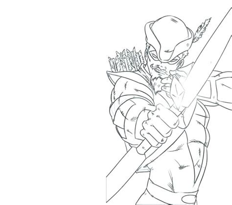 Green Arrow Printable Coloring Pages At Free