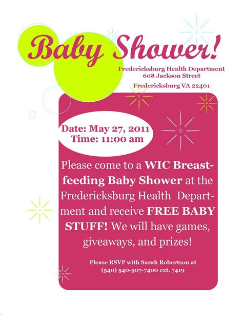 These are all free printable baby shower games that can be printed right from your computer in a matter of minutes. Rappahannock WIC Program: Baby Shower Time!