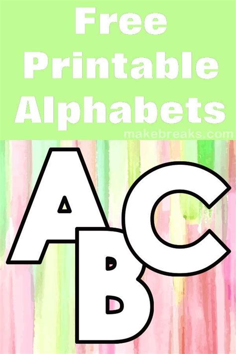 Free Printable Letters Numbers Archives Make Breaks Free Alphabet