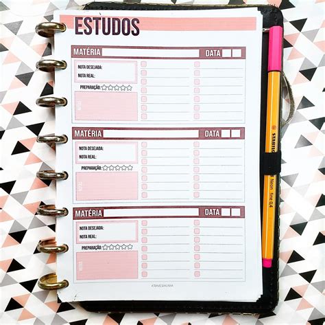 Planner 2019 19 Estudos Caderno Inteligente Gratuito Para Download