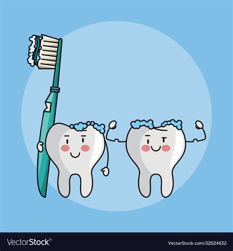dental care cartoons royalty free vector image