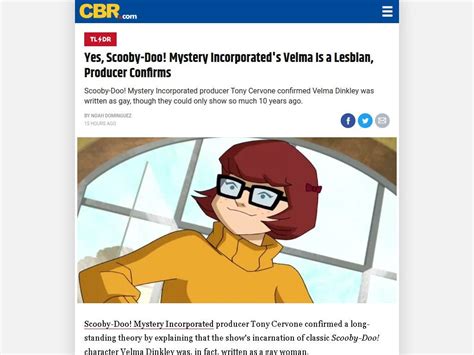 Nerd Culture Noah Dominguez Cbr Yes Scooby Doo Mystery Incorporateds Velma Is A
