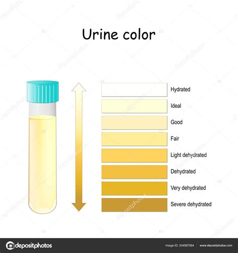 Urine Color Chart And Assessing Hydration Stock Vector By