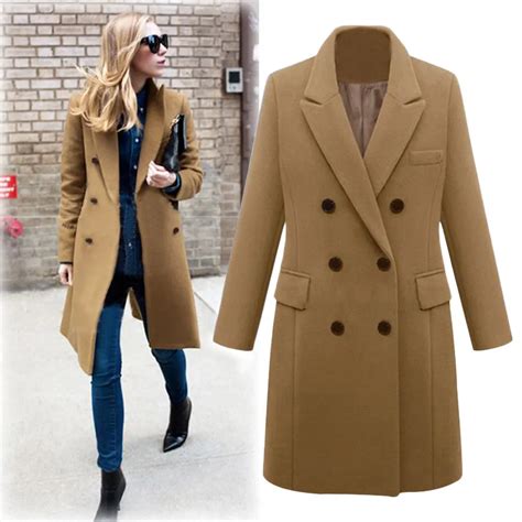 Buy Fashion 2018 Women Long Coat Winter Lapel Wool