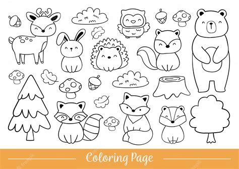 860 Collections Coloring Pages Woodland Animals Free Coloring Pages
