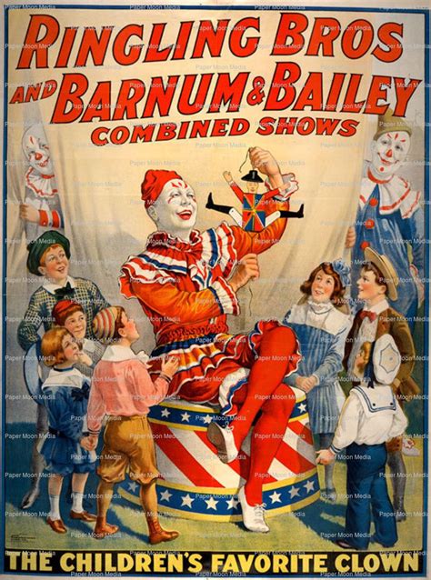 Large Vintage Digital Circus Poster Art Print Instant Download Etsy