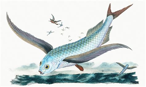 Flying Fish Exocoetus Volitans Illustration From The Nat Flickr