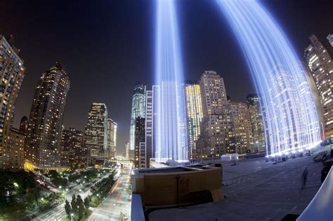 911 World Trade Center Tribute In Light Can Be Viewed From Staten