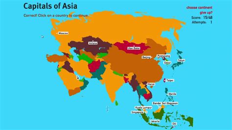 Political Map Of Asia With Countries And Capitals Pdf Images