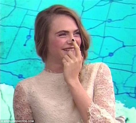 Cara Delevingne Picks Her Nose On The Today Show Daily Mail Online