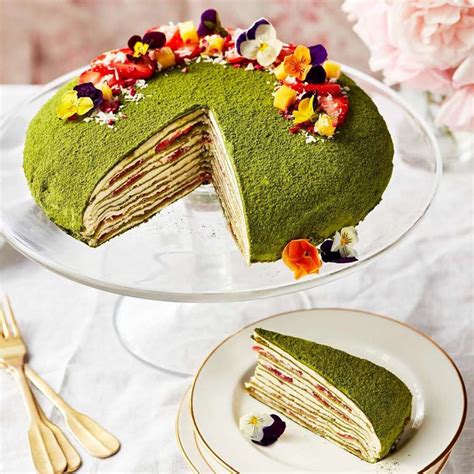 Prue Leiths Matcha Mille Crêpe Cake The Great British Bake Off The