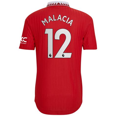 Men Manchester United Home Shirts Tyrell Malacia Authentic Shirt 2022