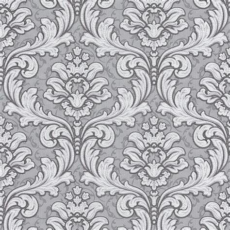 Pands Deluxe Grey And Silver Damask Wallpaper 13608 20