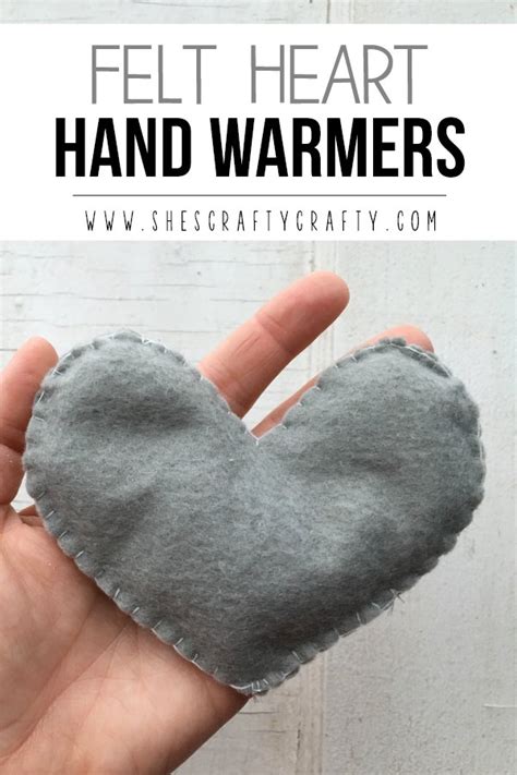 Shes Crafty Felt Heart Hand Warmers