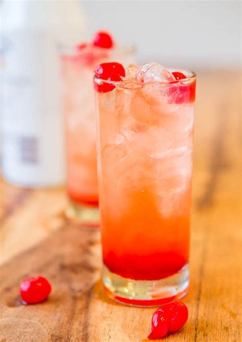 Ingredients 1/8 cup malibu rum with coconut liqueur 1/2 cup pineapple juice splash of grenadine (just enough to make the bottom of the glass red) garnish with: Malibu Sunset (Fruity Malibu Drink Recipe!) | Averiecooks ...