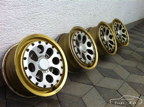 Stern in anthrazit gepulvert, betten neu poliert alle 4 felgen wurden neu abgedichtet und auf rundlauf geprüft. Gotti P15 Felgen mit LK 4x140 für das Audi 100 Coupe S ...