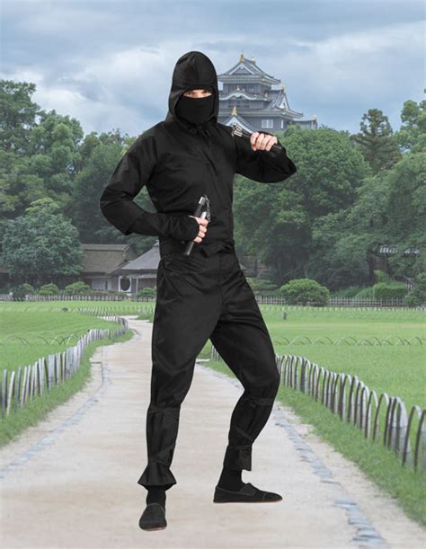 Adults Fancy Dress Adult Mens Deluxe Ninja Master Fancy Dress Costume Za