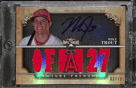 Lot Detail 2013 Topps Triple Threads Mike Trout Autograph Jersey