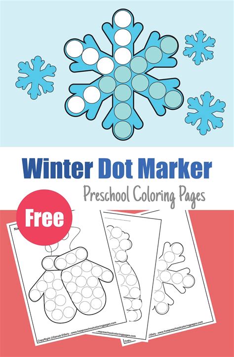 Winter Dot Marker Printables