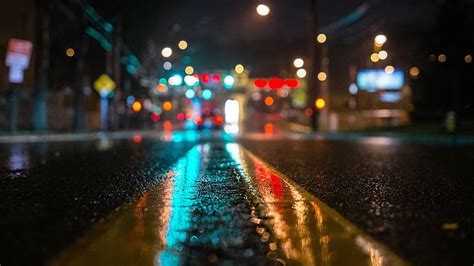 Hd Wallpaper Photography Reflection Street Lights Bokeh Traffic