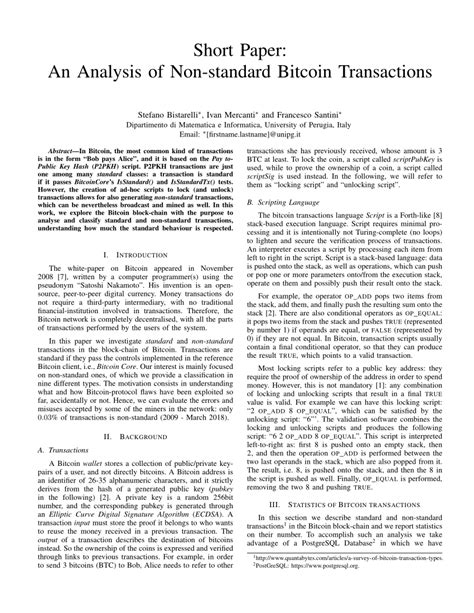 Are you thinking about adding bitcoin standard hashrate token (btcst) to your cryptocurrency portfolio? (PDF) An Analysis of Non-standard Bitcoin Transactions