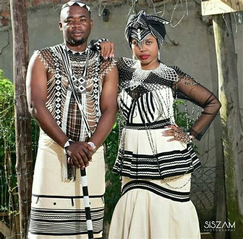Clipkulture Xhosa Couple In Umbhaco Wedding Attire With Traditional