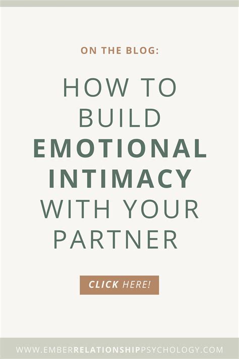 Easy Way To Build Emotional Intimacy With Your Partner Ember Relationship Psychology