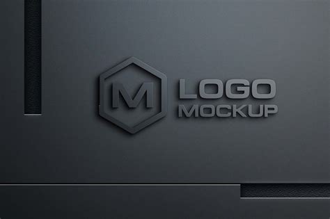 Free Metal Logo Mockup Psd Template Mockup Den Logo M