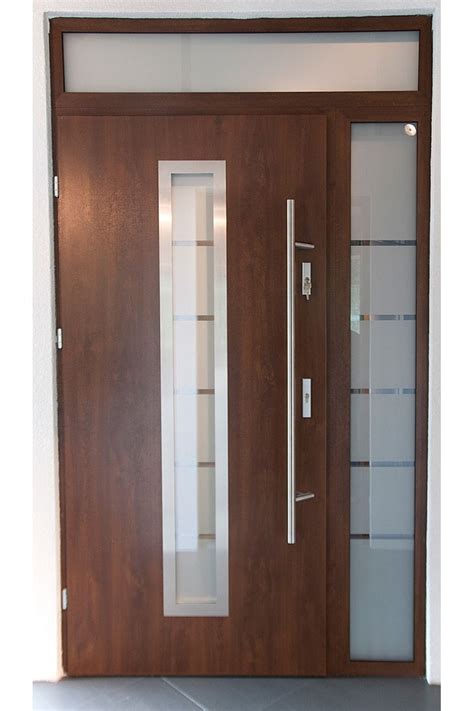 Madrid Stainless Steel Exterior Door With Sidelights Modern Entry