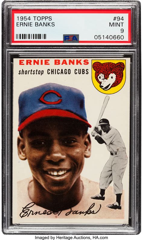 Ernie banks baseball card worth. 1954 Topps Ernie Banks #94 PSA Mint 9. . ... Baseball ...