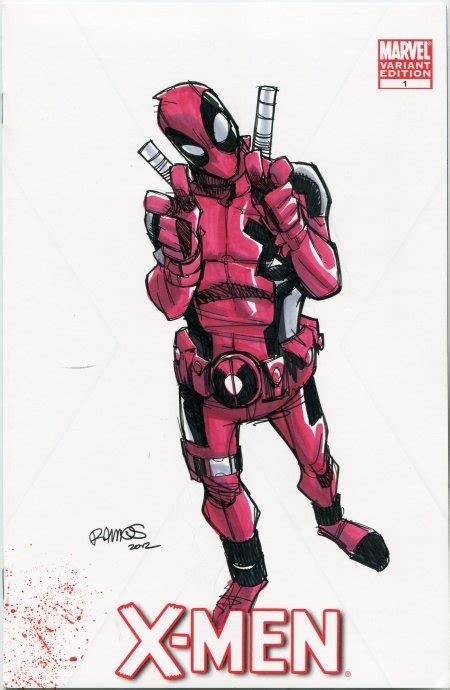 Deadpool Humberto Ramos In Rafael Ms X Men Sketch Covers Comic Art