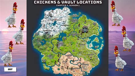 All Loot Chicken Locations In Fortnite Chapter 3 Season 1 Avian Ambush Week Youtube