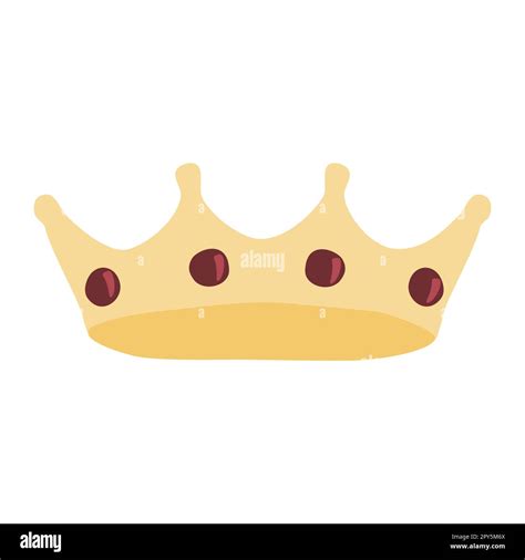 Cartoon Style Royal Crown With Gems Symbol Of British Uk Monarchy