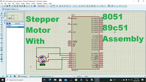 Stepper Motor With 805189c51 Using Assembly Language In Proteus Youtube