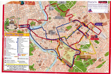 Carte Touristique Carte Rome Touriste Gambaran