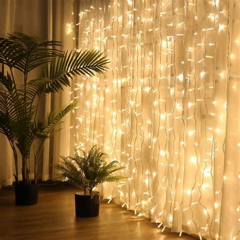 New 300 Led Remote 8 Modes Timer Window Curtain Lights 98 Ft 57wcl