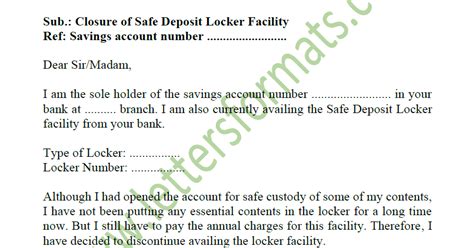 It is clearly not coordination because the components are not equal in rank and. Letter to Bank to Close Safe Deposit Box Facility Locker Account