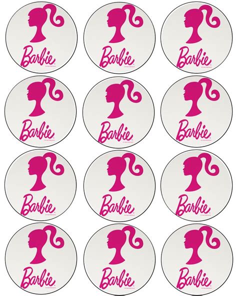 Barbie Cupcake Toppers With Images C34 Barbie Decorations Barbie