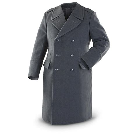 New Polish Military Wool Overcoat Blue Gray 233229 Insulated