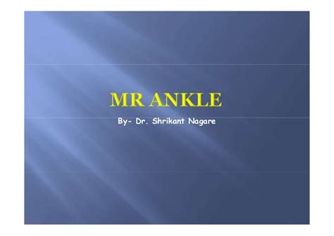 Mri anatomy of ankle