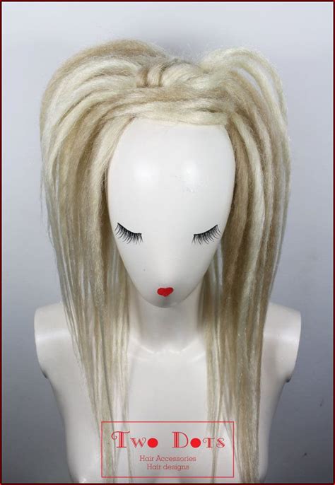 Mixed Blonde Synthetic Dread Falls 20 Inches Long Etsy Blonde Synthetic Dreads Synthetic