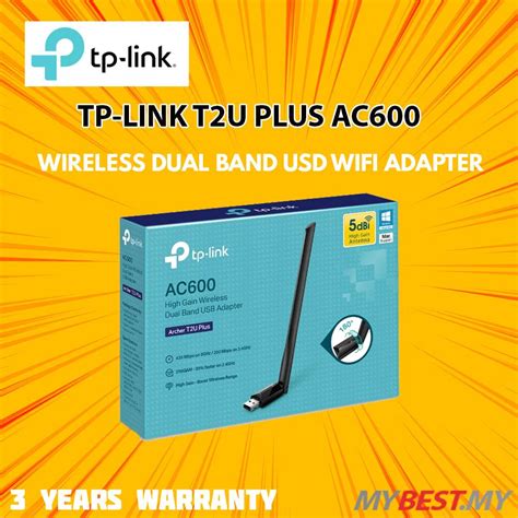 Tp Link T2u Plus High Gain 5dbi Antenna Ac600 Dual Band Wireless Wifi