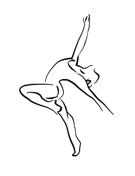 Minimalist Ballet Line Art Drawing 1o Mixed Media By Brian Reaves Pixels