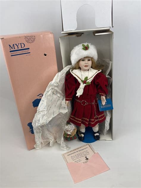 Vtg 1989 Marian Yu Designs Xmas Holiday Limited Edition 20 Porcelain Doll Myd Ebay