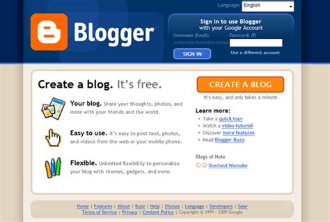Free Blog Websites Top 10 Free Blogging Platforms ~ Web