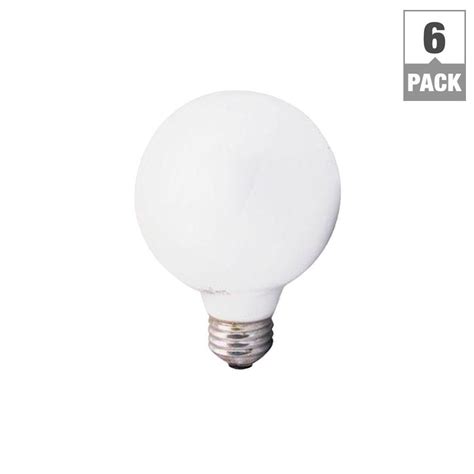 Sylvania 40 Watt Incandescent G25 Soft White Globe Light Bulb 6 Pack