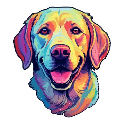 Colorful Labrador Retriever Dog Labrador Retriever Portrait Dog
