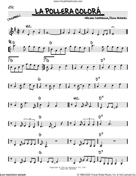 wilson choperena la pollera colora sheet music notes chords download printable piano vocal